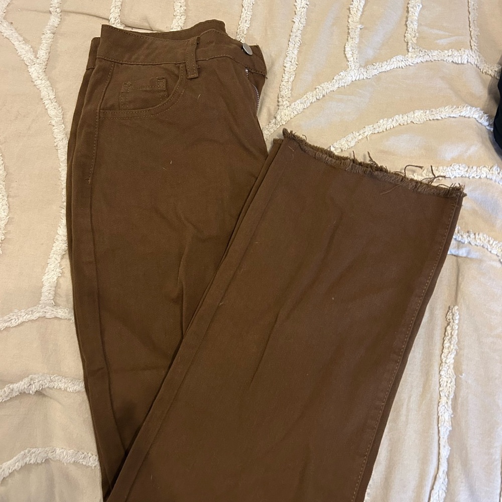 SHEIN Brown Flare Women's Jeans - Picture 2 of 6